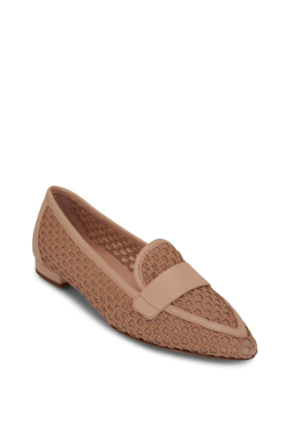 AGL Blanca Plots Ghibli Woven Rope & Leather loafer 