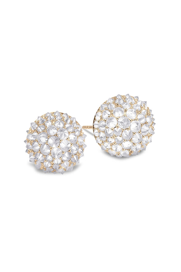 Nam Cho 18k Yellow Gold Ball Half Stud Earring