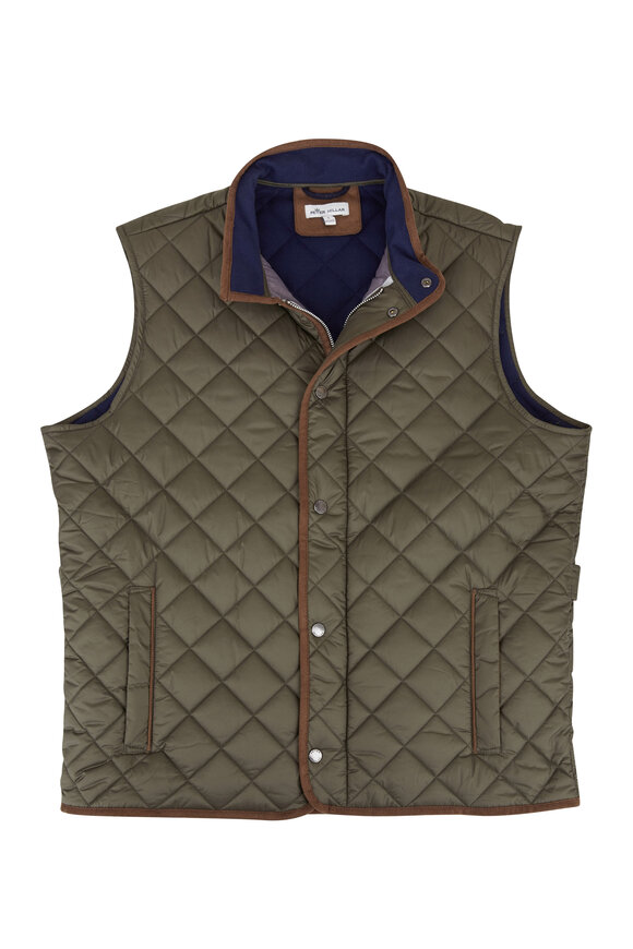 Peter Millar - Essex Olive Quilted Traveler Vest