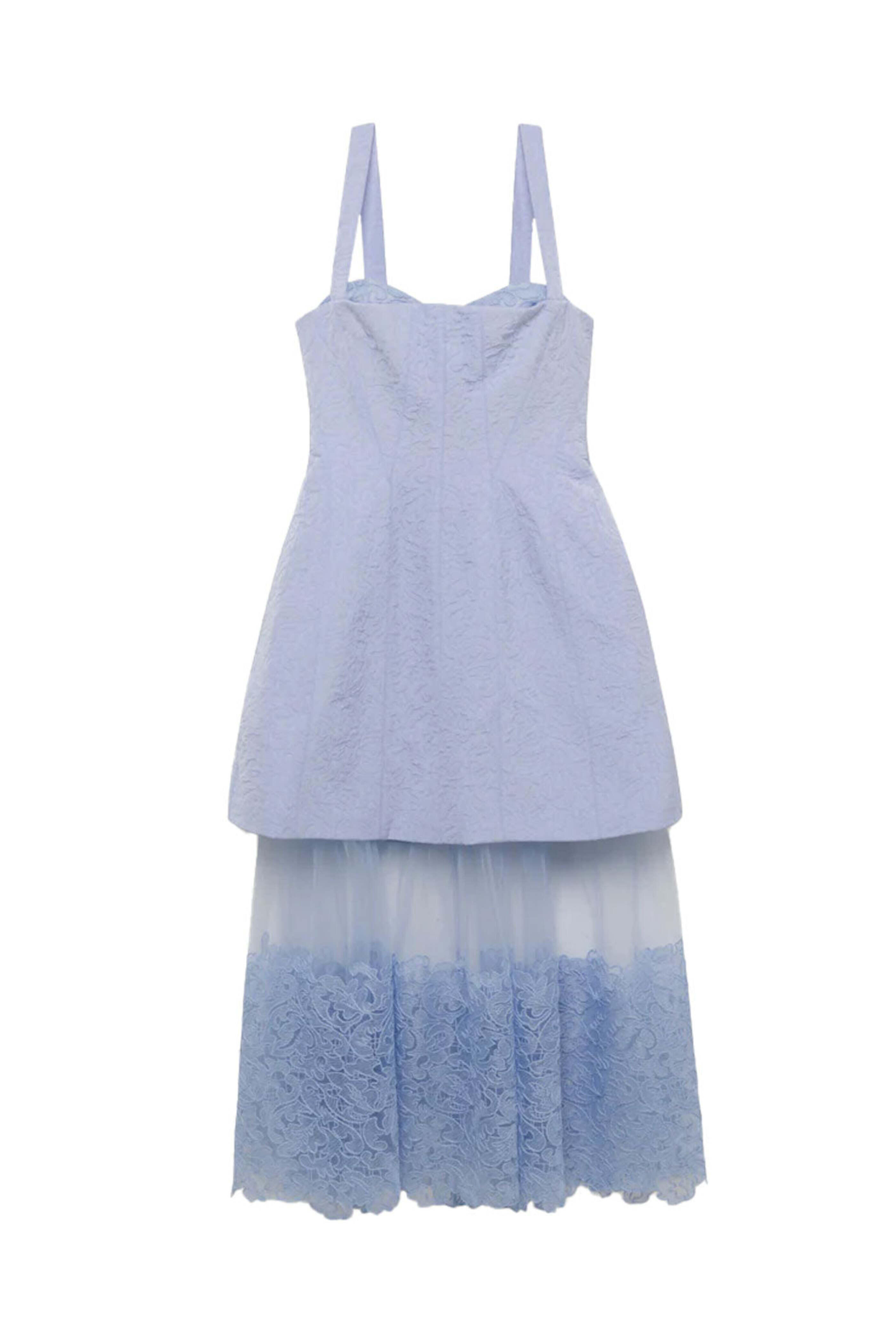 Simkhai - Marina Blue Sleeveless Callan Bustier Midi Dress