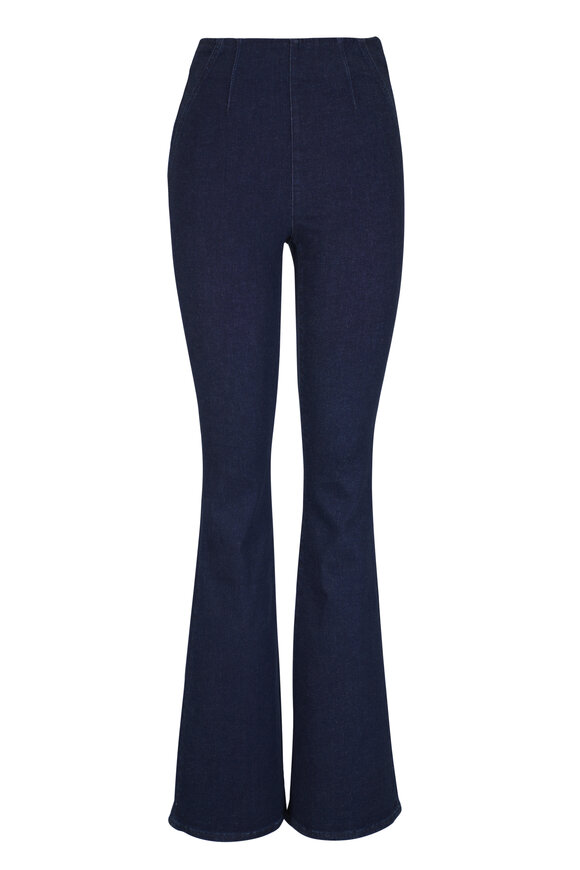 Veronica Beard Beverly Off-Duty Dark Wash Skinny Flare Jean