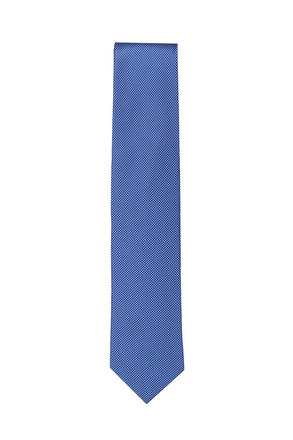 Momas Light Blue Micro Dot Necktie