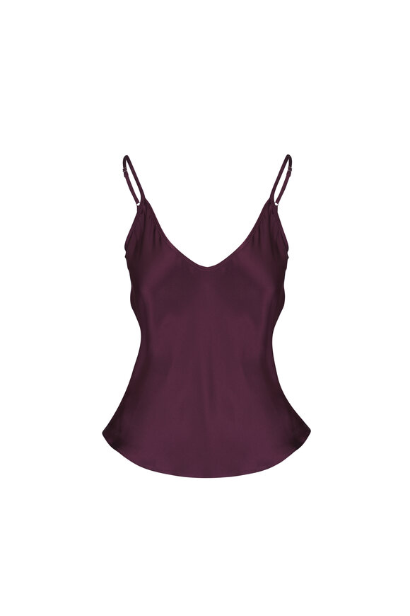 L'Agence Lexi Deep Purple Silk Cami - view 1