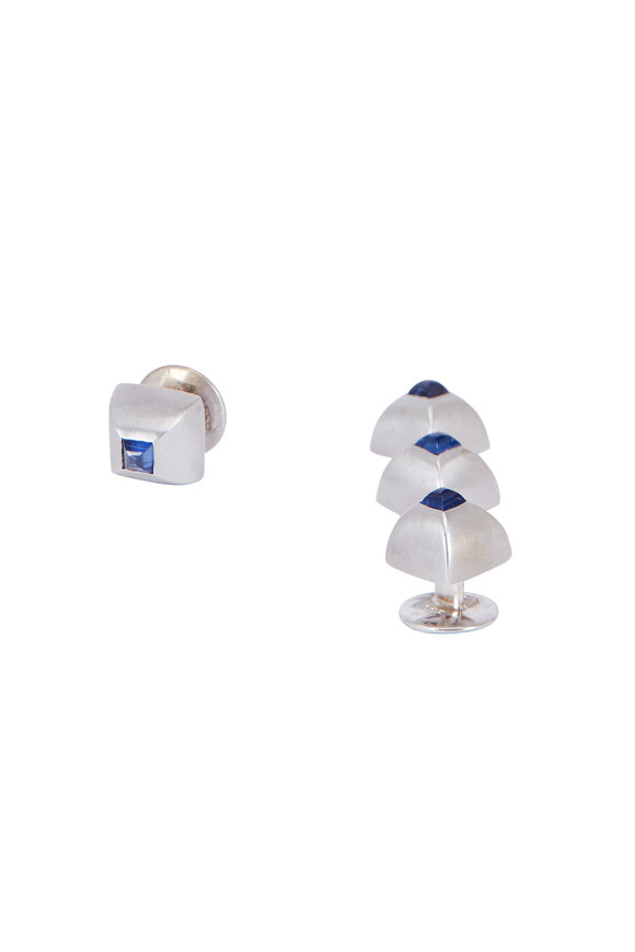 Sasson Thomas Sapphire & Silver Stud Set 