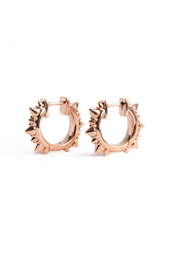 Genevieve Lau Rose Gold Spike Hoops