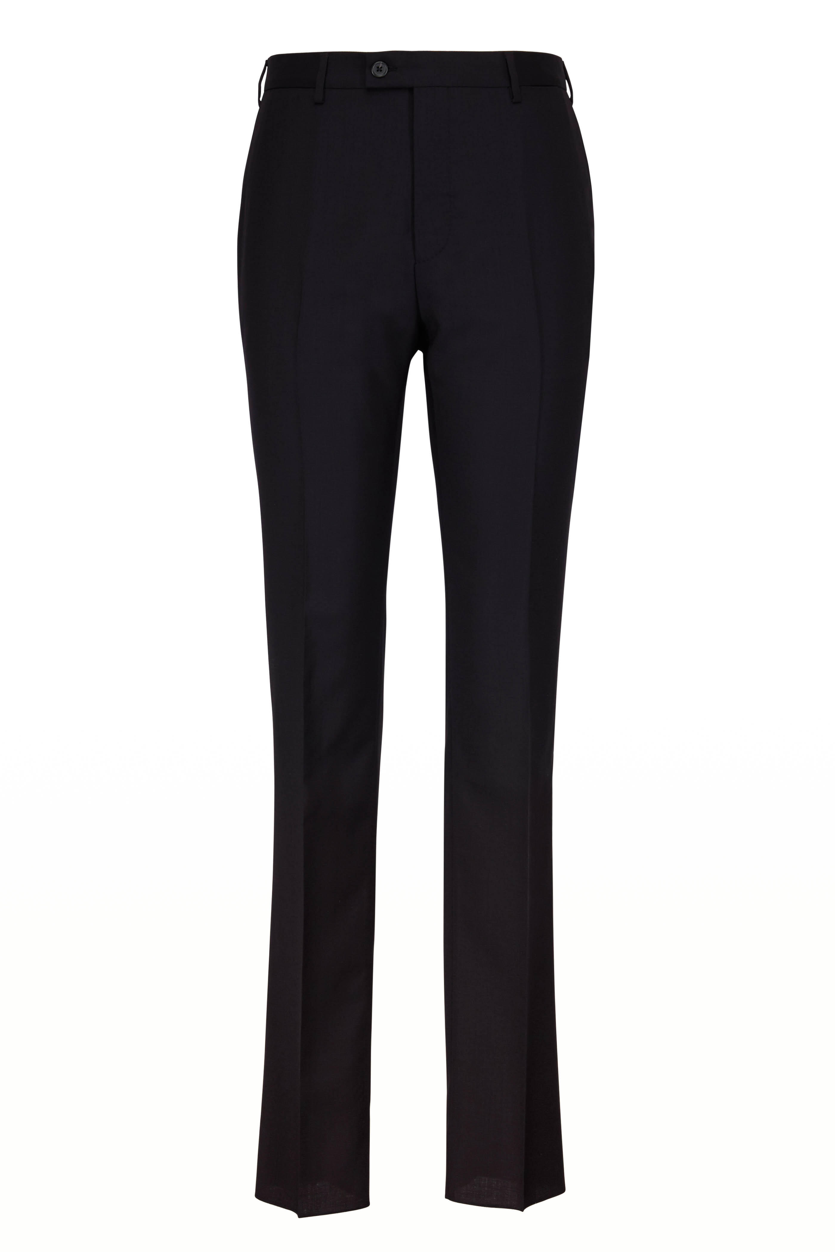 Lanvin - Attitude Solid Black Wool Suit