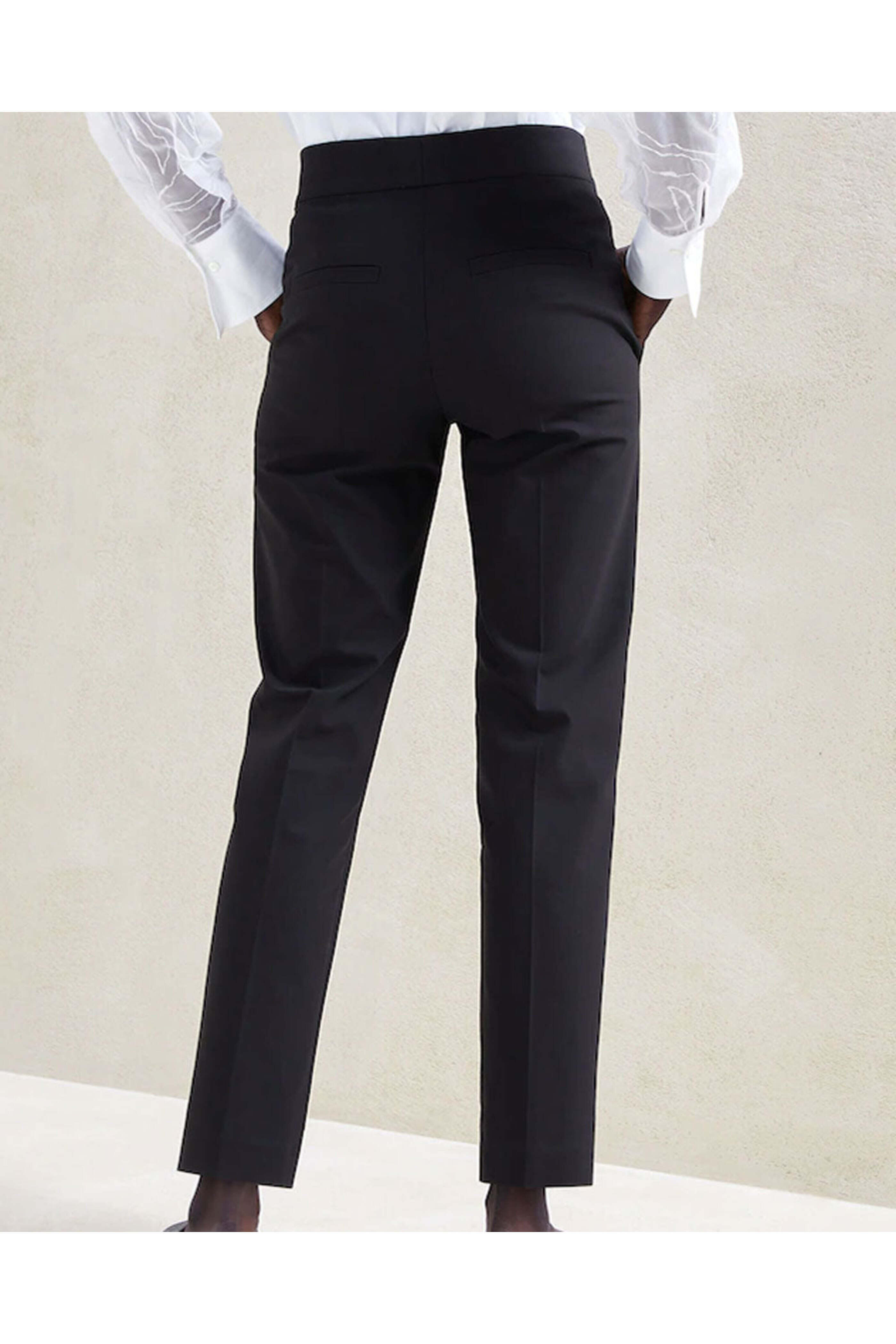 パンツ BRUNELLO CUCINELLI Woman Pants Black MH911VE799 C099 Brunello Cucinelli - Black Stretch Cotton Straight Leg Pant