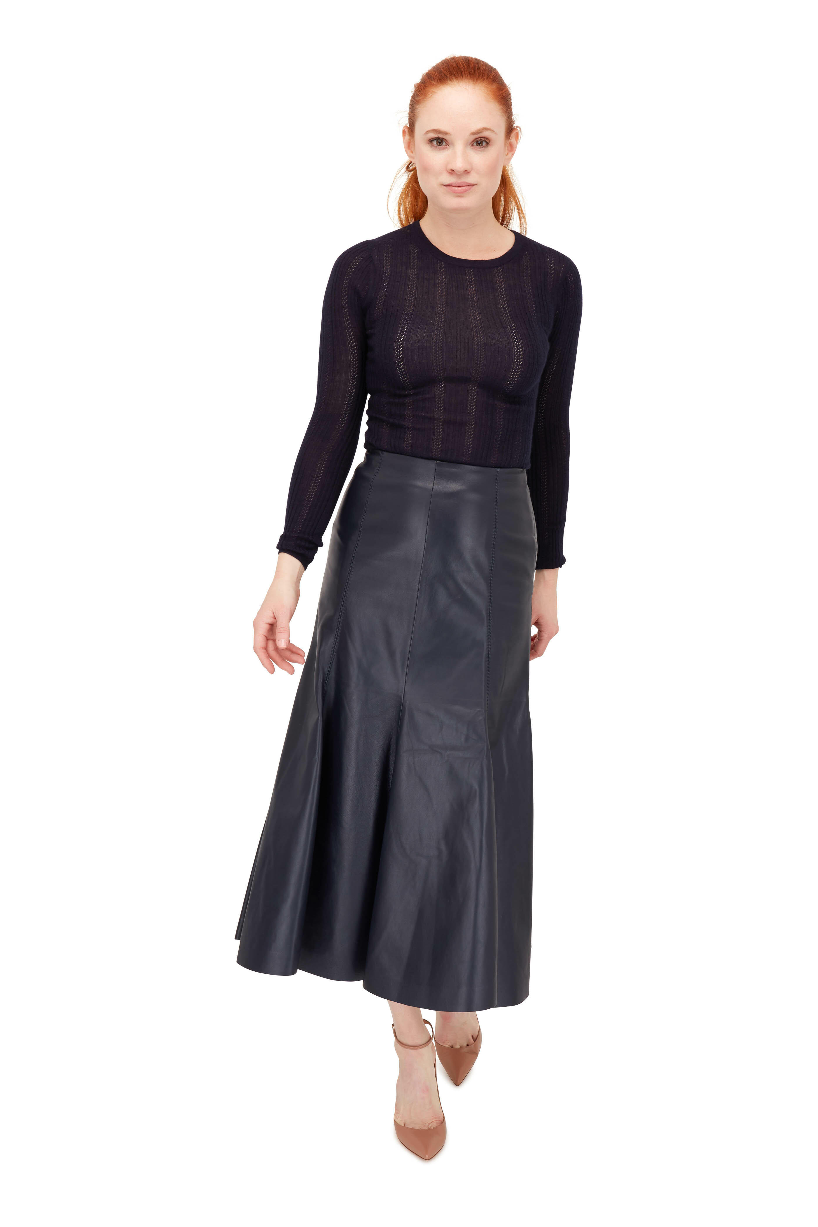 The Fearless Leather Midi Espresso Skirt - Women's Skirts – MANNING CARTELL