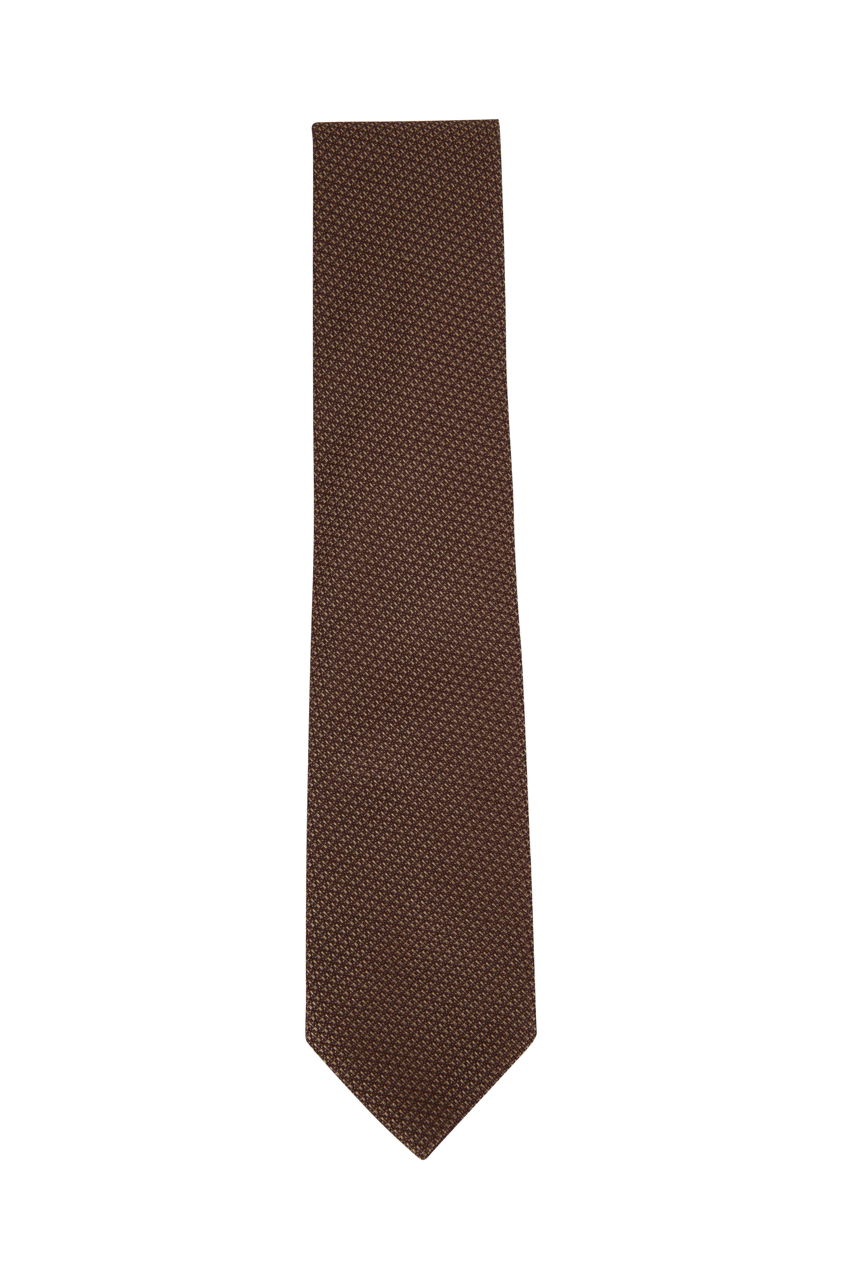 Brown silk tie  Brioni® CA Official Store