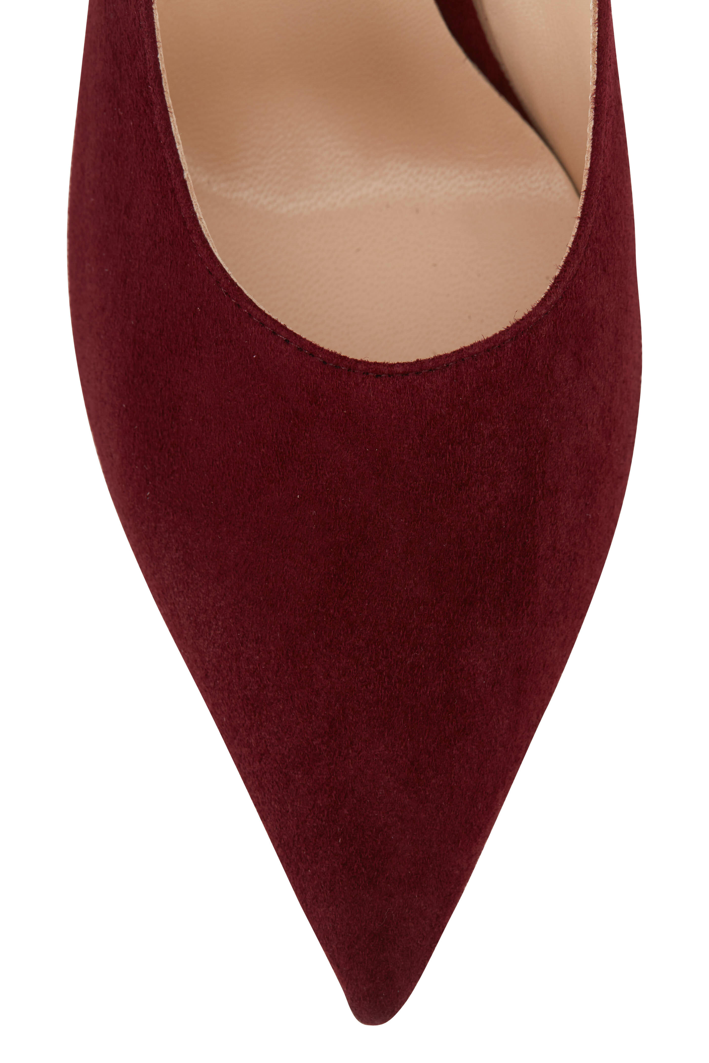 Jimmy Choo - Ivy Bordeaux Suede Slingback, 85mm