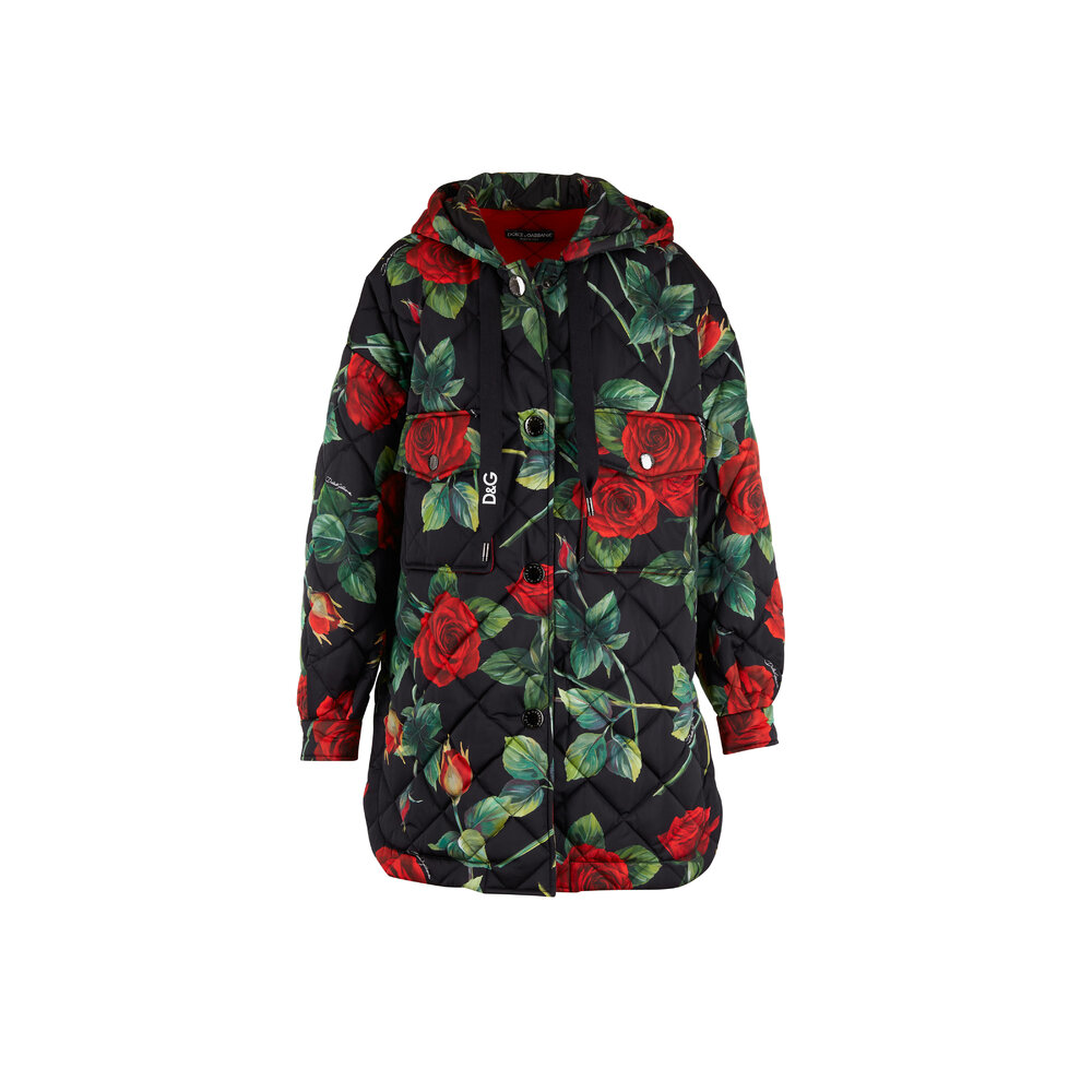 Dolce & Gabbana ROSE ジャケット Dolce & Gabbana Rose Print Bomber Jacket - Runway Catalog