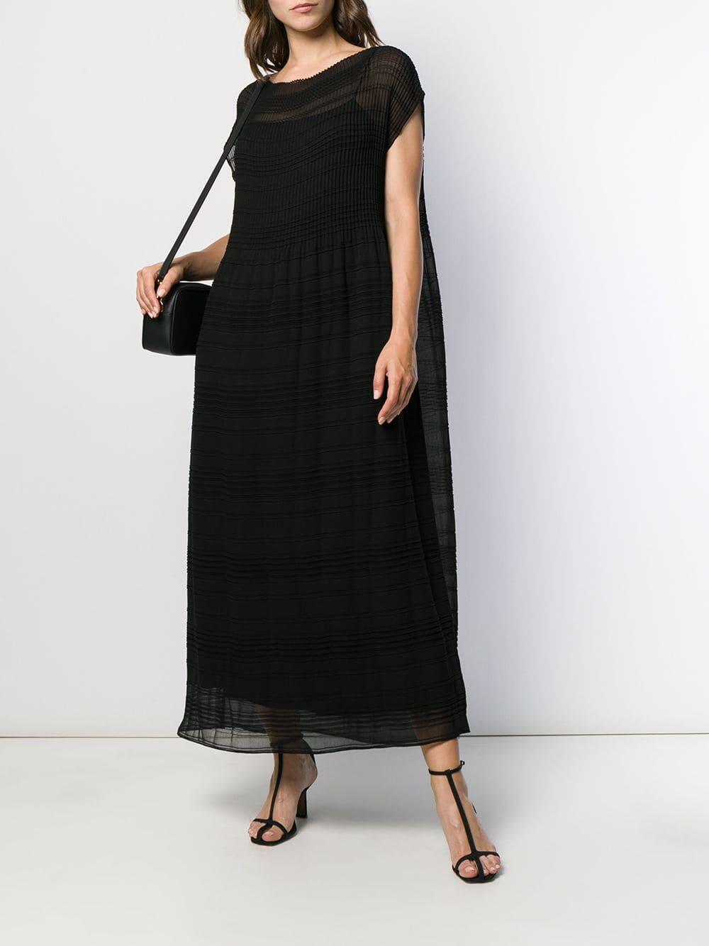 The Row Prado Black Vintage Crepe Long Tube Dress