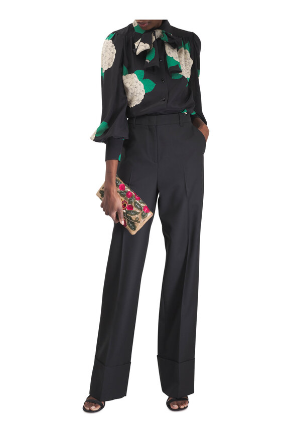 Valentino Multicolor Apres L'Hiver Print Silk Blouse - view 2