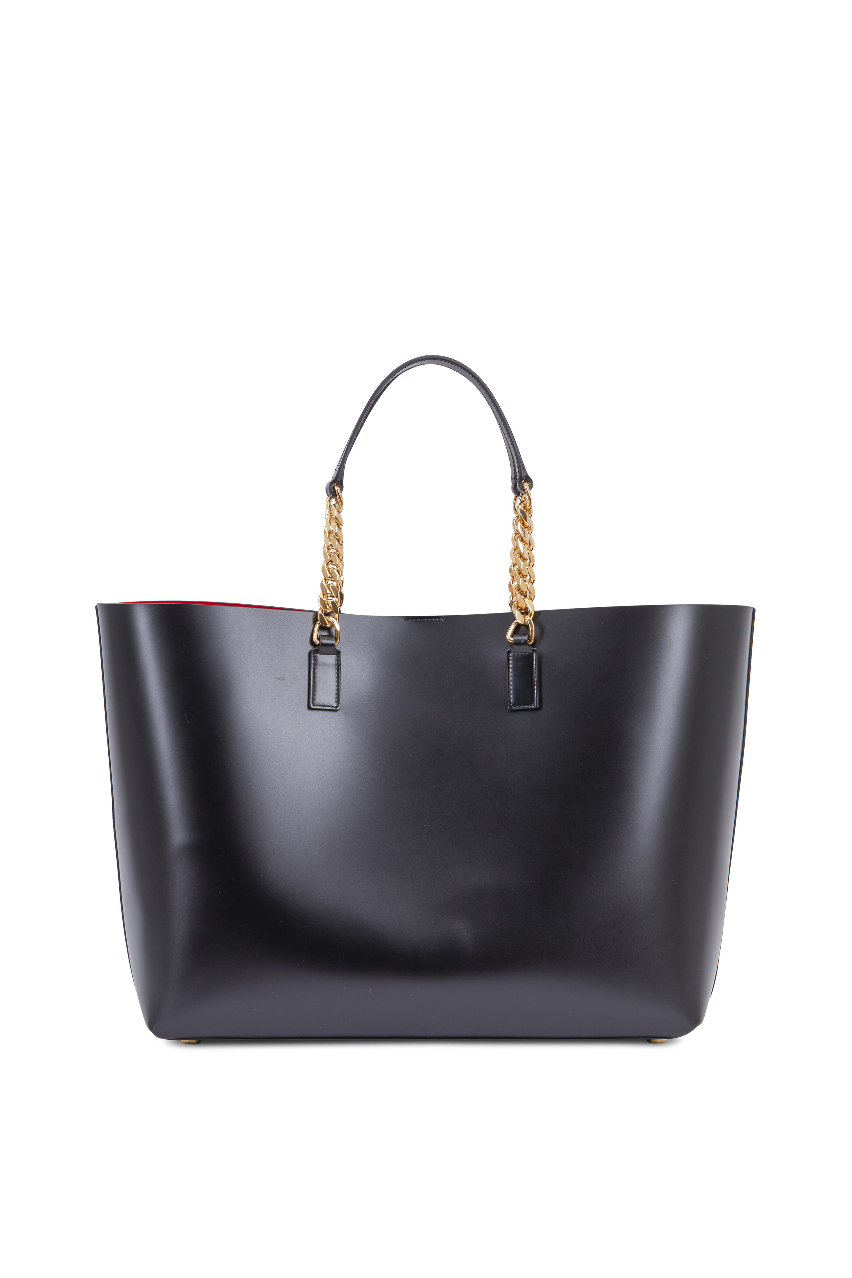 トートバッグ SAINT LAURENT Two-Tone Vinyl And Leather Panier Shopping Bag Saint Laurent Two-Tone Vinyl And Leather Panier Shopping Bag
