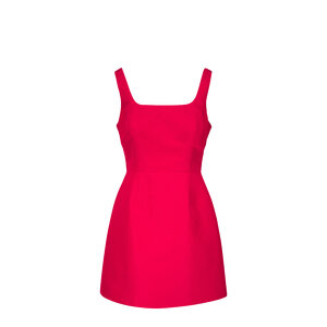 open lace back dress 90s Oscar De La Renta Red Mini Dress Size M – CRITERIA VINTAGE