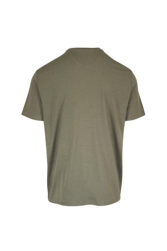 Maurizio Baldassari Sage Green Wool T-Shirt - view 2