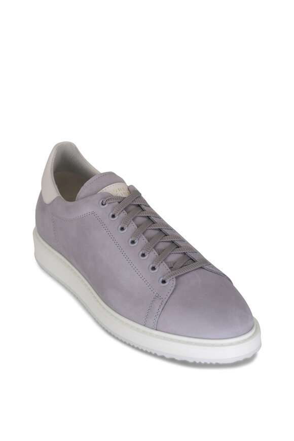 Brunello Cucinelli Light Gray Nubuck Low Top Sneaker