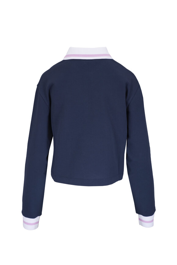 Marni Blue Knit Polo Cropped T-Shirt - view 3