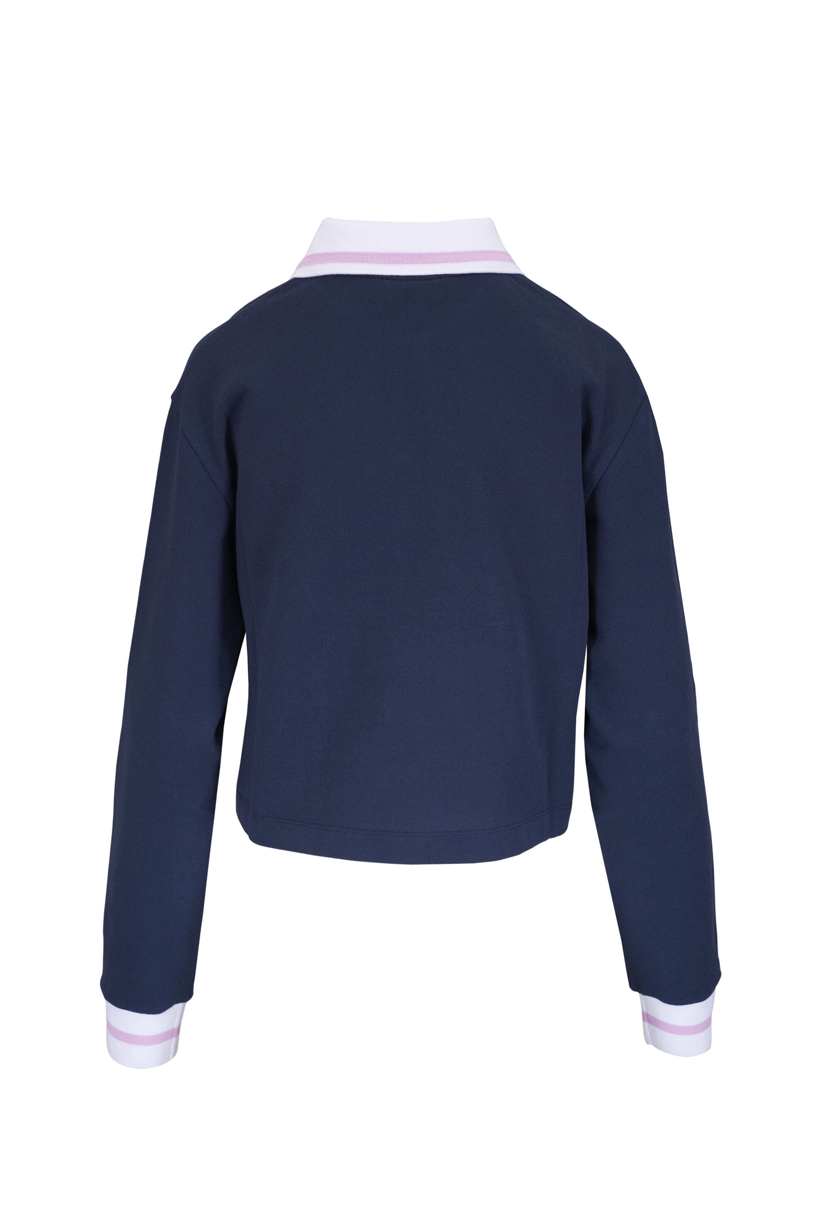 Marni - Blue Knit Polo Cropped T-Shirt