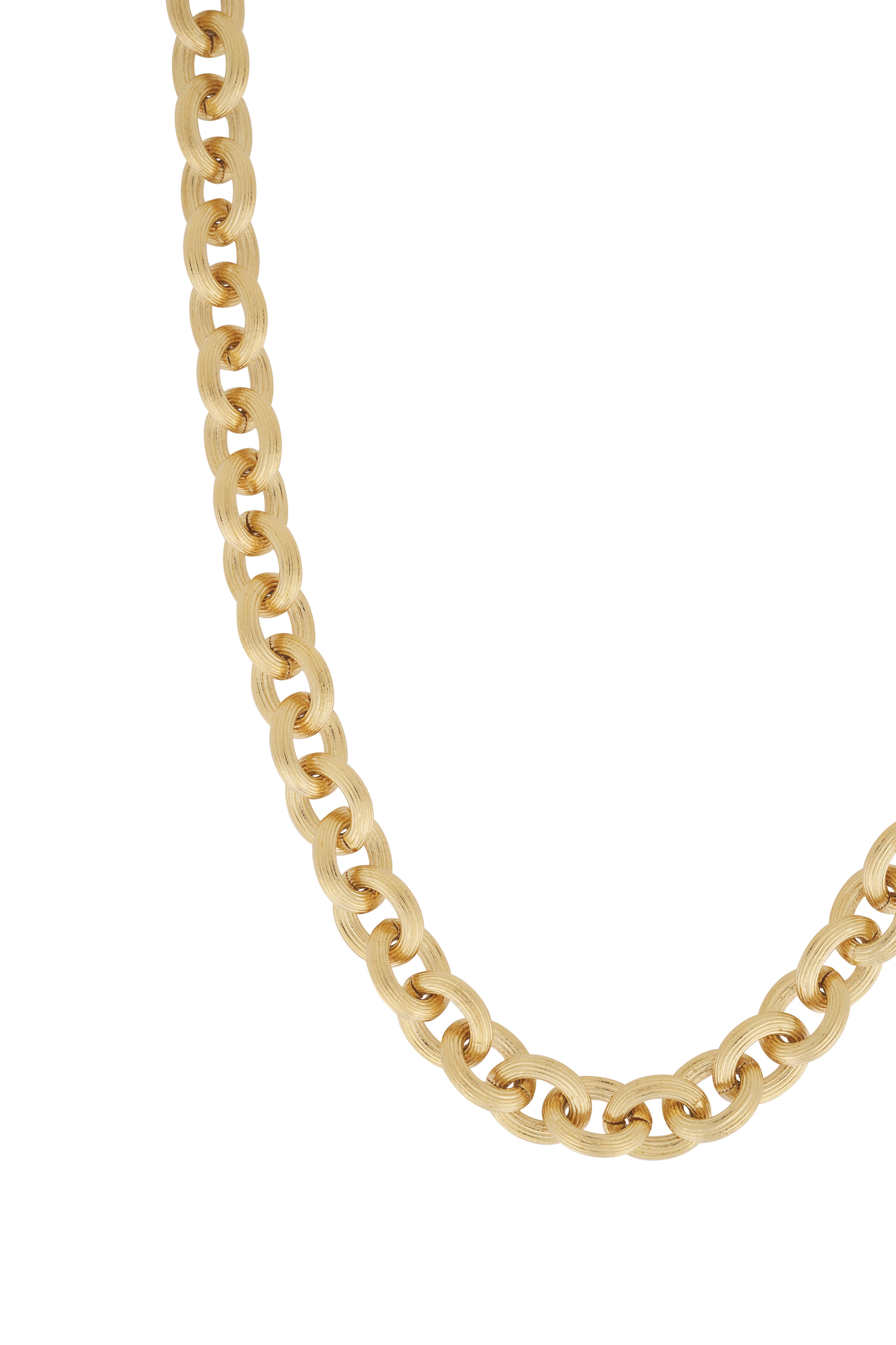 Cristina V. - Brushed Cable Chain Necklace - view 2