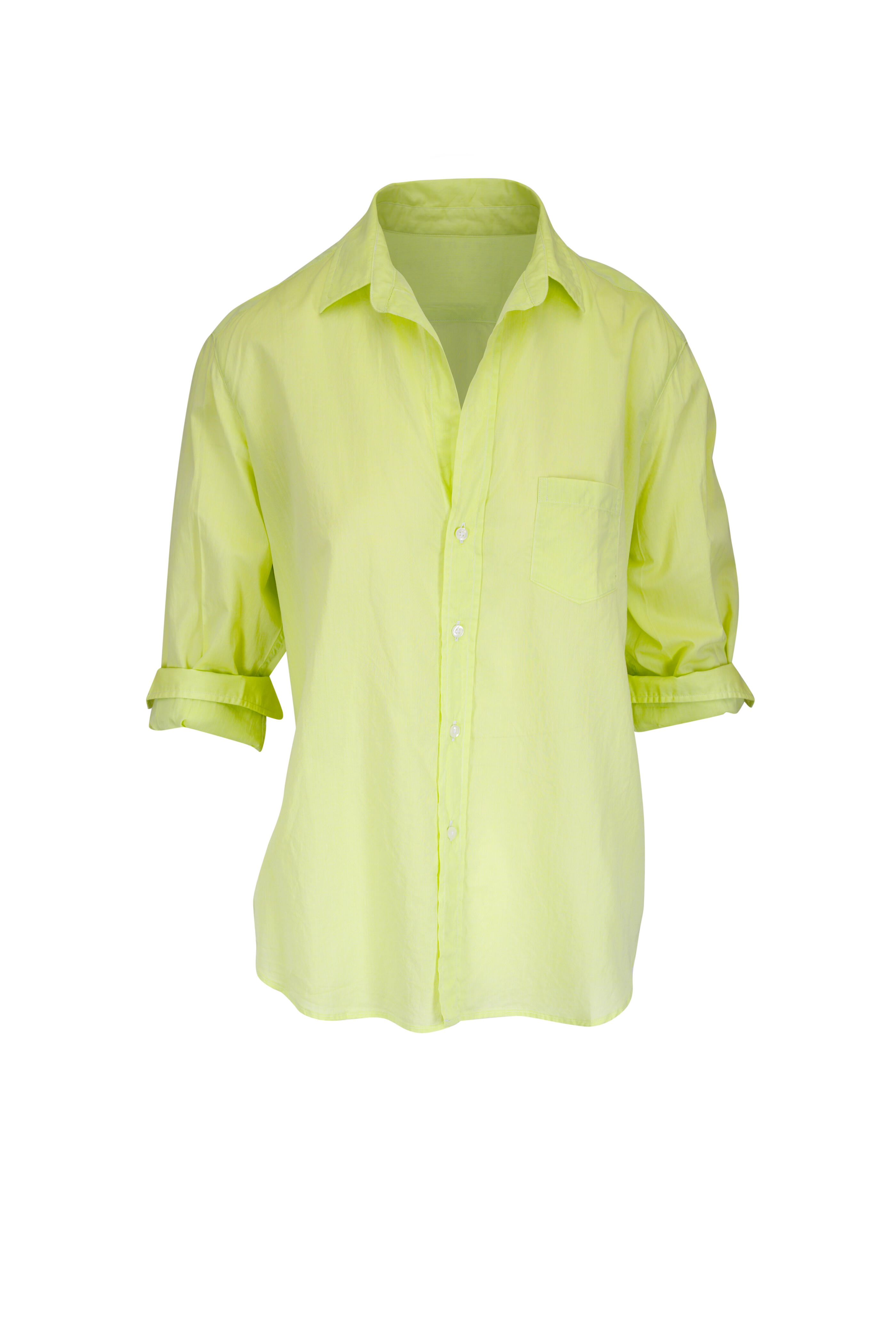 Eileen, Relaxed Button-Up Shirt, Green Plaid | Frank & Eileen