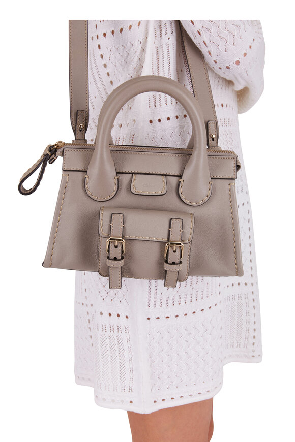 Chloé - Edith Cashmere Gray Small Top Handle Bag