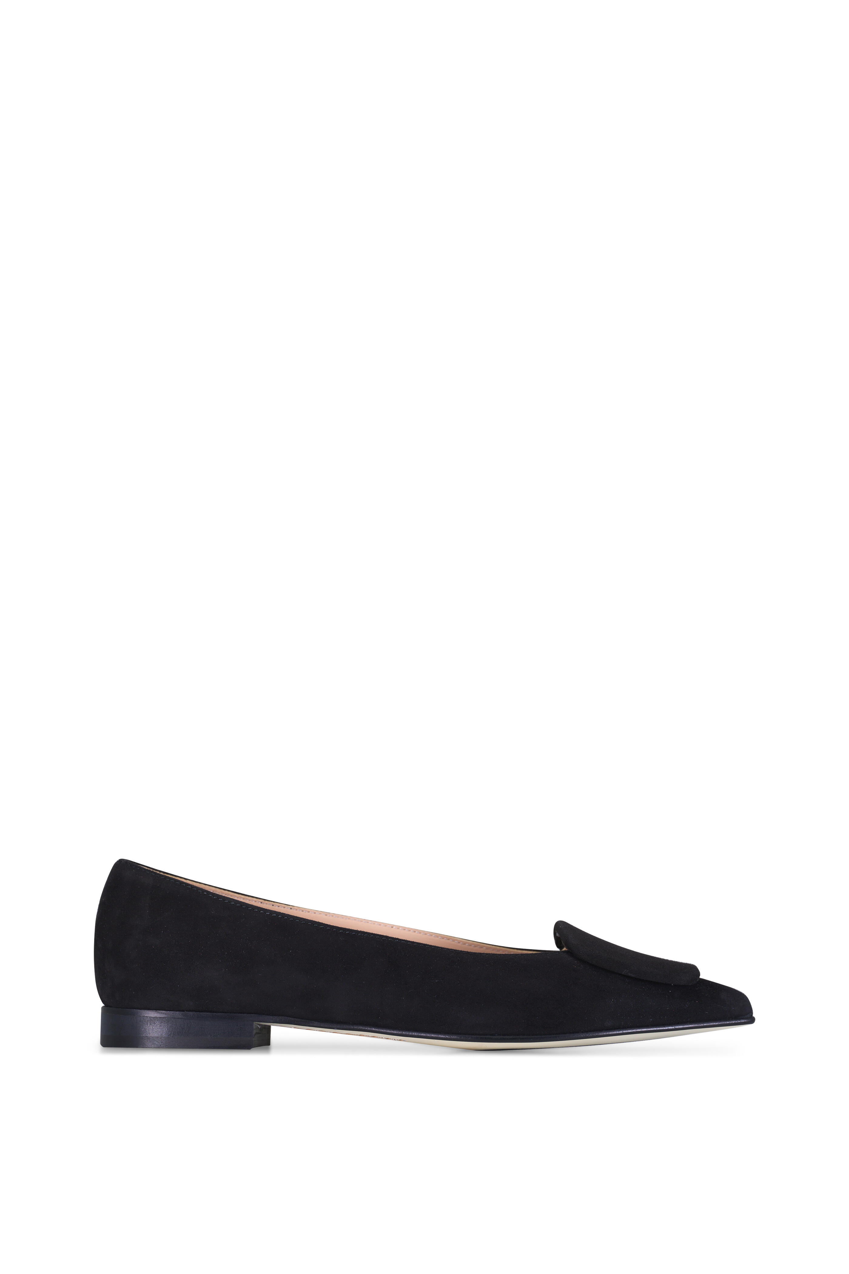 Ron White - Yuna Onyx Suede Pointed Toe Flat - view 2