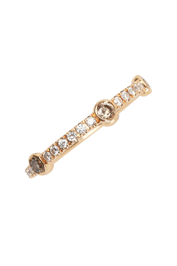 Kwiat - 18K Pink Gold Diamond Confetti Stackable Band