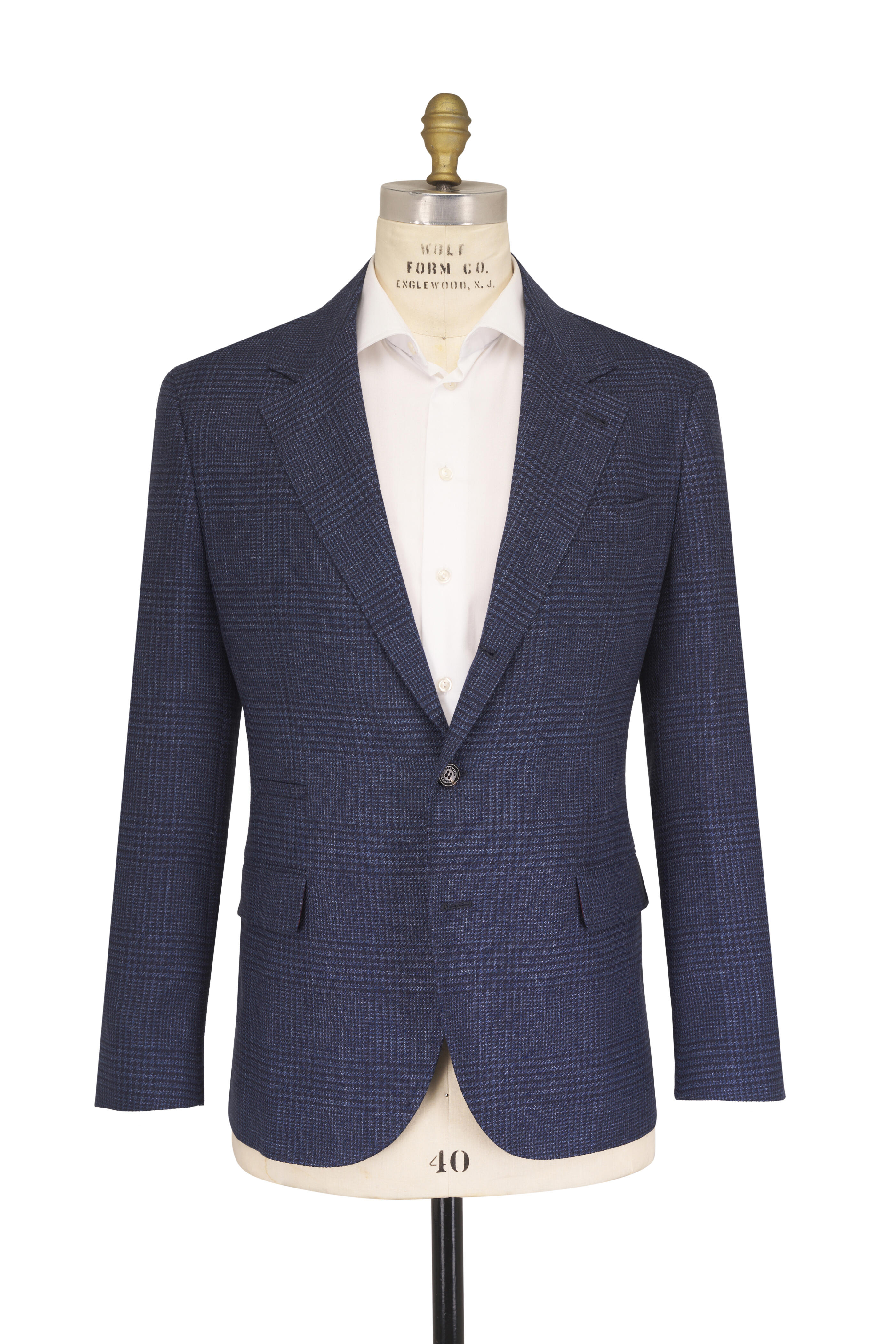 Brunello Cucinelli - Denim Wool, Silk & Linen Plaid Sportcoat - view 2