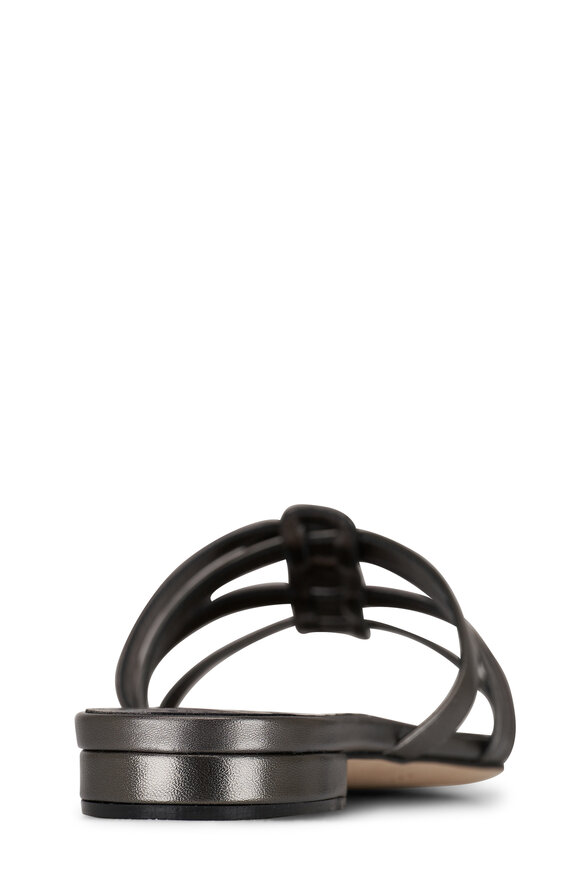 Manolo Blahnik - Riran Graphite Strappy Flat Sandal, 10mm  