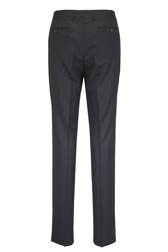 Canali Gray Navy Flannel Wool Suit - view 5