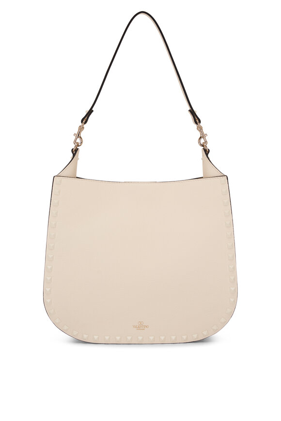 Valentino Garavani - Ivory Rockstud Small Hobo Bag 