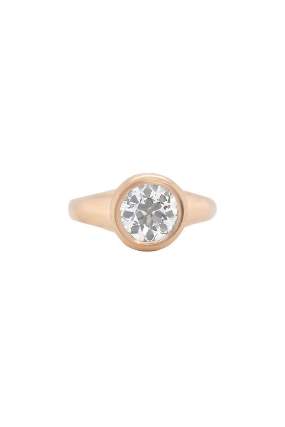 Kali Zoe 18k Yellow Gold Old Euro Cut Diamond Ring