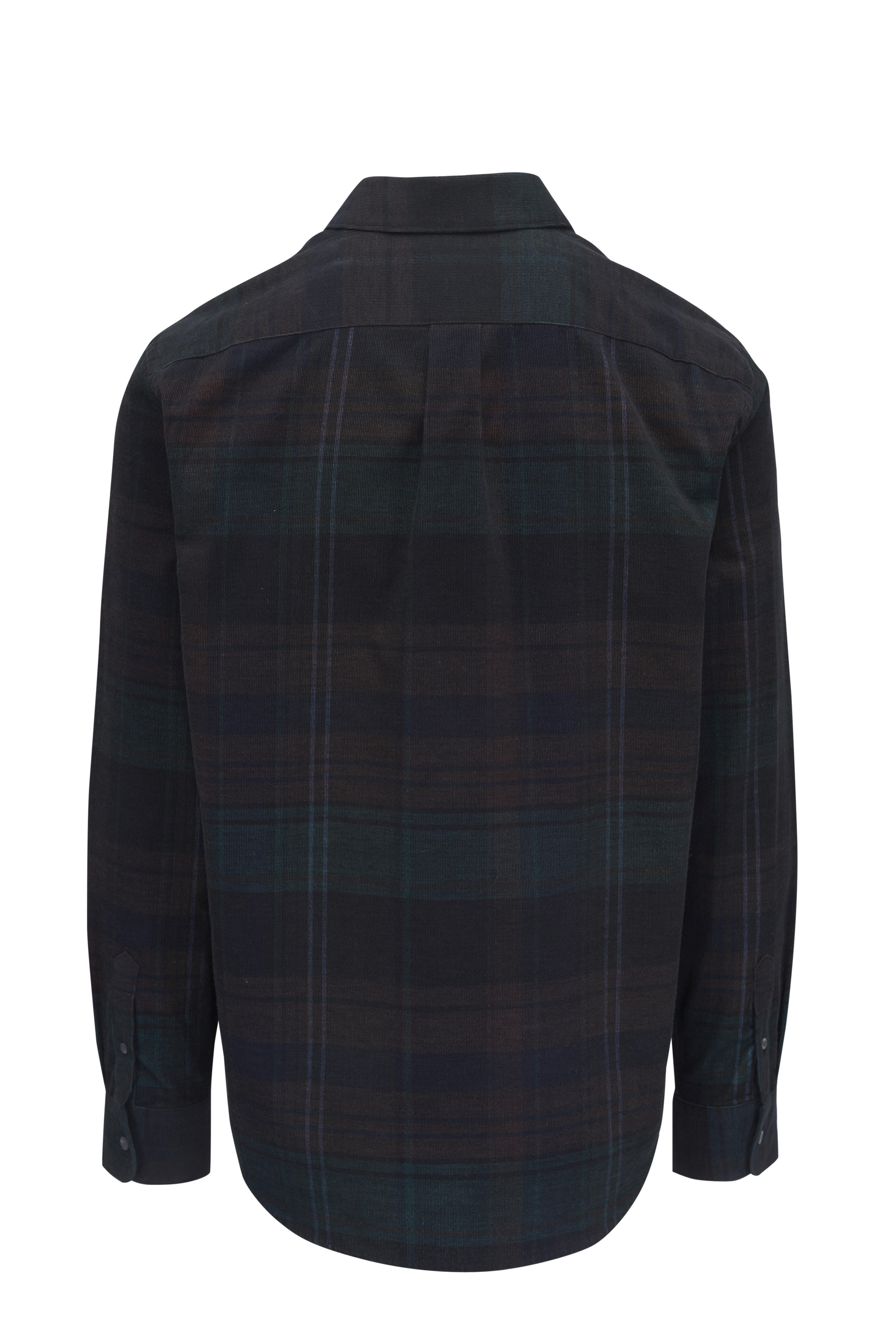 Vince - Sierra Surplus Olive & Ivy Sky Corduroy Shirt