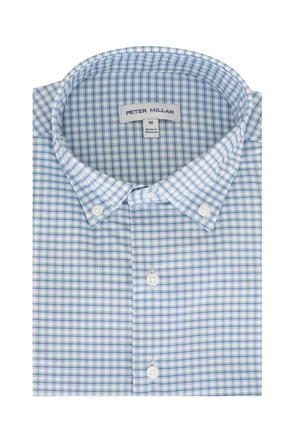 Peter Millar Gregory Windsor Blue Performance Twill Sport Shirt - view 1