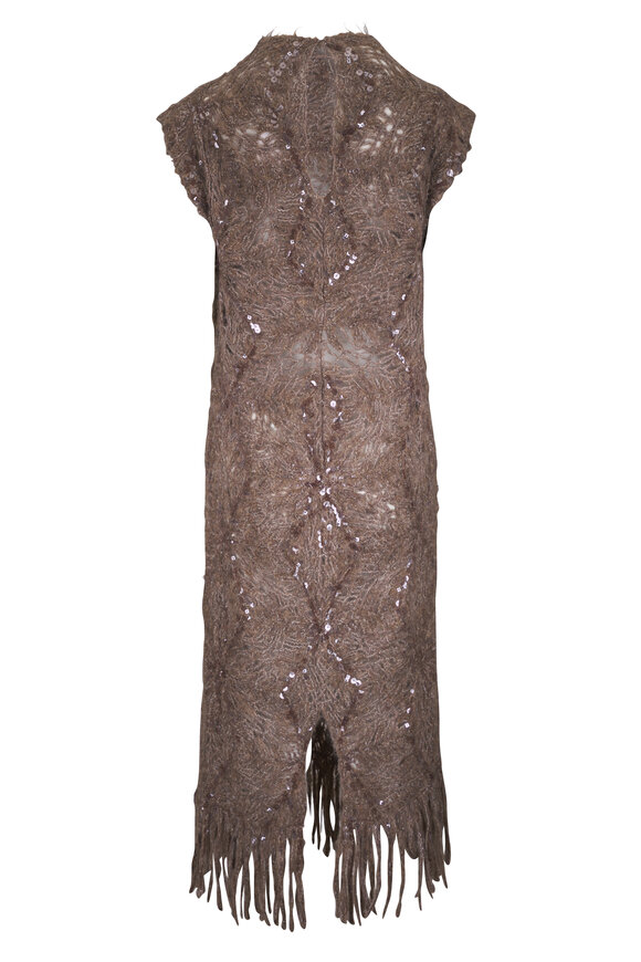 Brunello Cucinelli Opera Brown Knit Dress - view 2