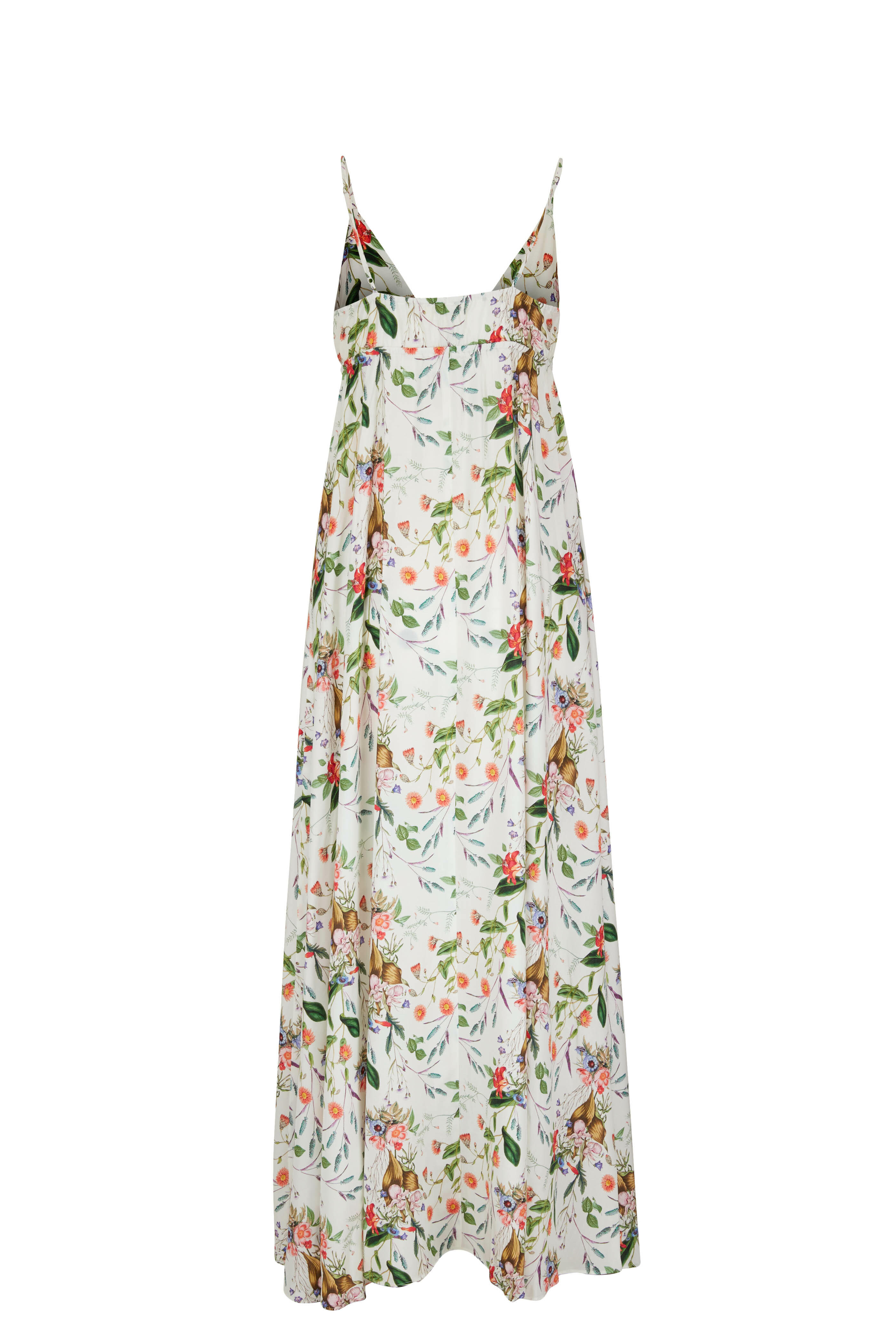 L'Agence - Stefani Ivory Floral Print Maxi Dress