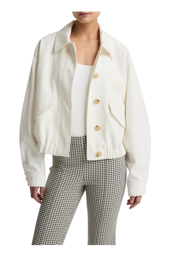 Vince Chalk Cotton Bomber Jacket - view 2