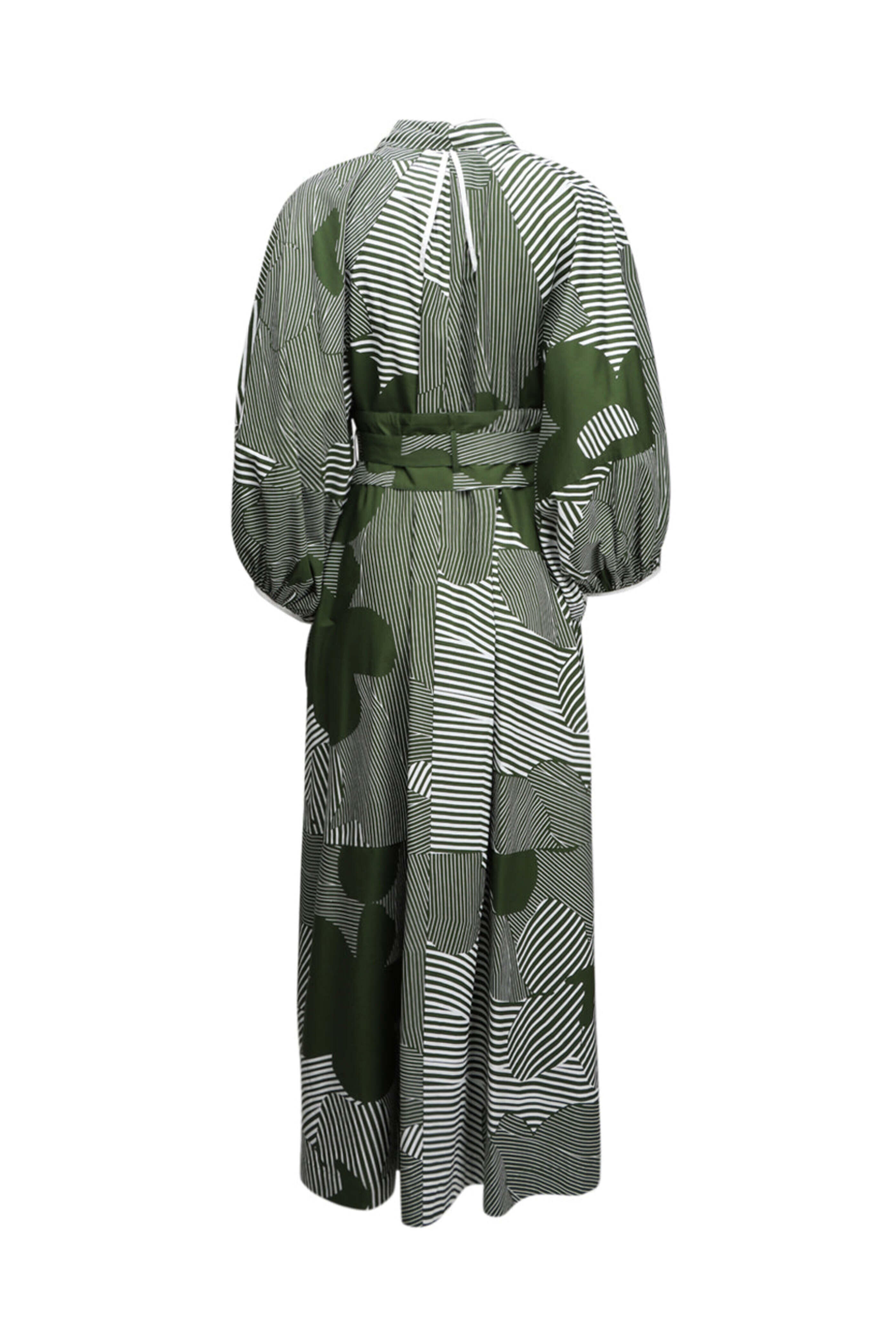 Lovebirds - Moss Sakura Stripe Hillary Dress