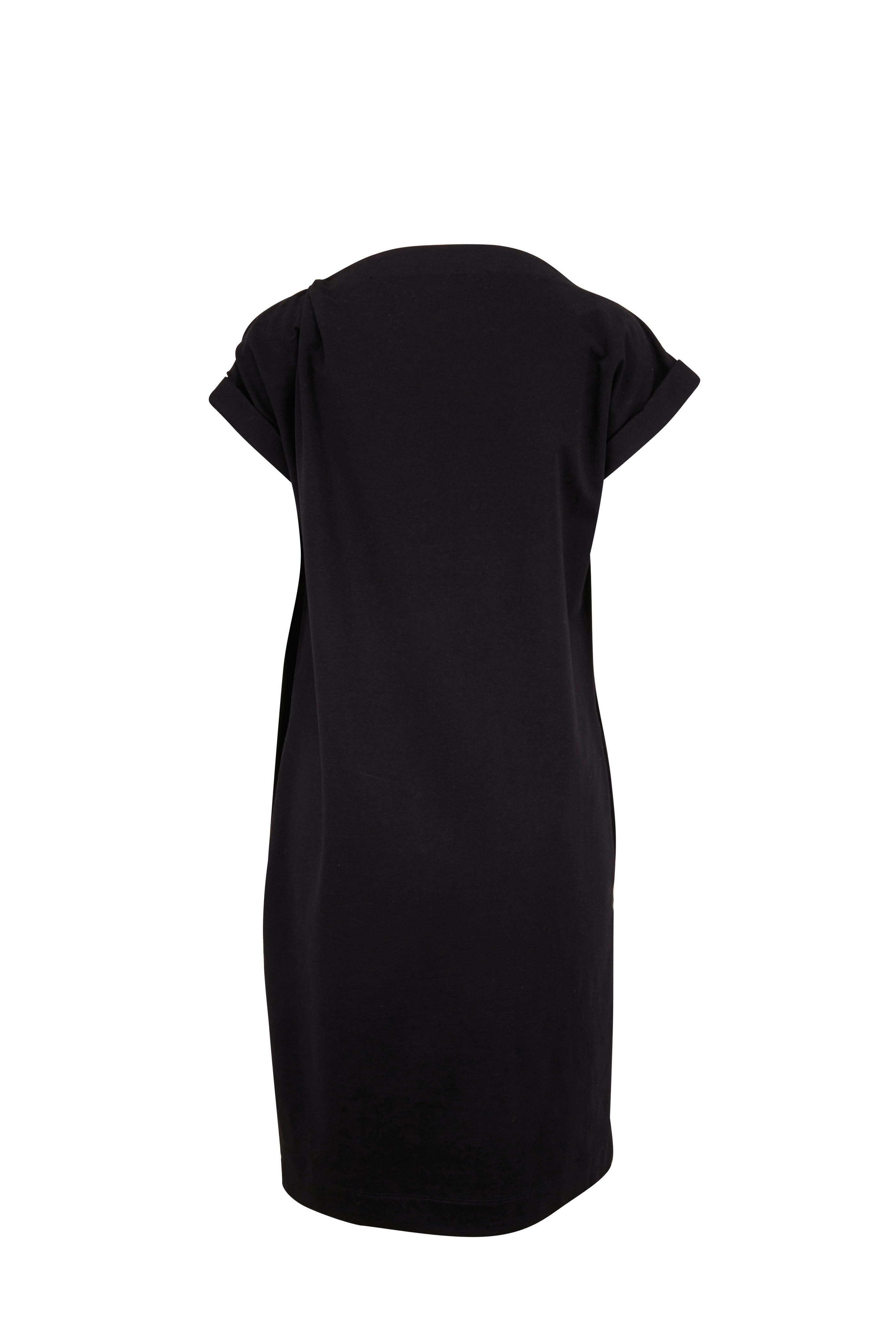 Brunello Cucinelli - Black Stretch Cotton Monili Cut Out