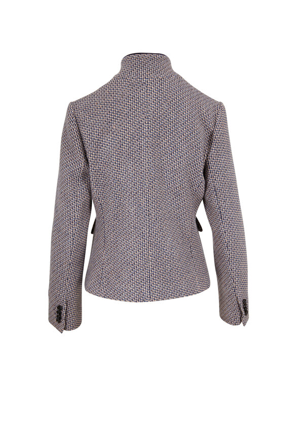 Kiton - Blue Cashmere & Wool Short Two Button Jacket