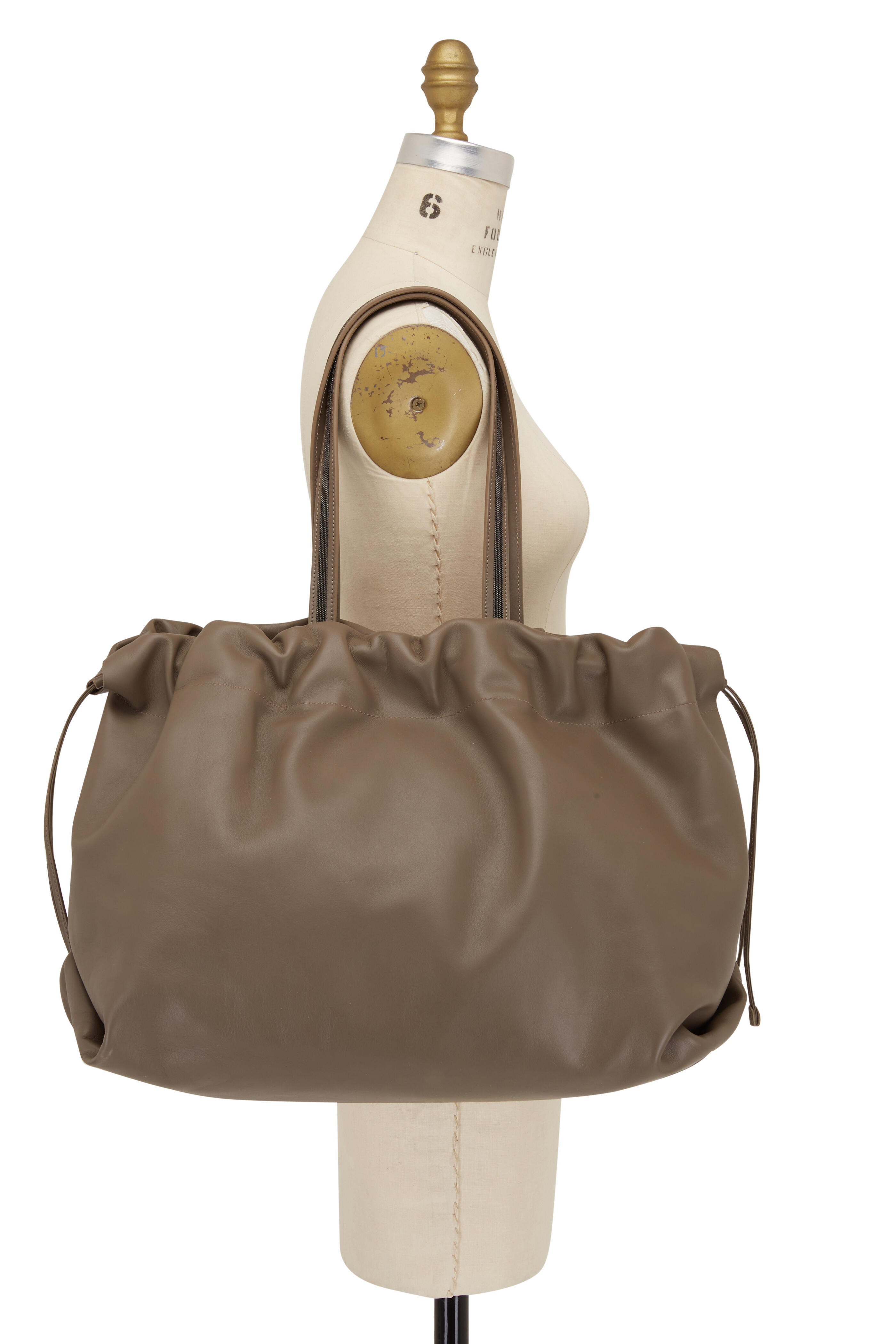 Brunello Cucinelli - Elephante Pillow Cinched Leather Tote