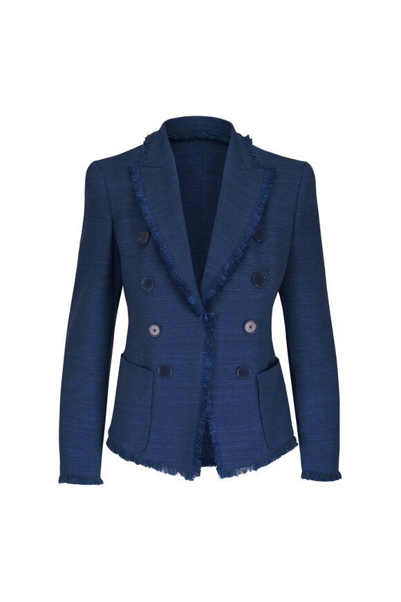 Akris Punto Dark Blue Silk & Cotton Jacket