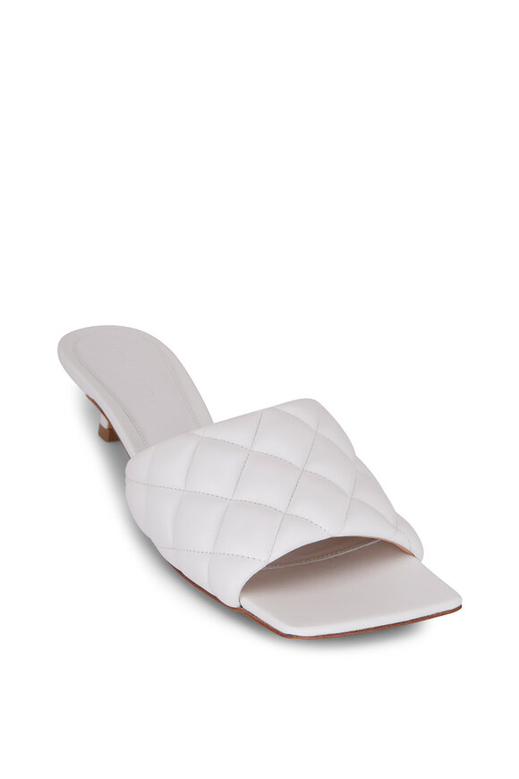 Bottega Veneta - Optic White Matelass Padded Sandal, 45mm 