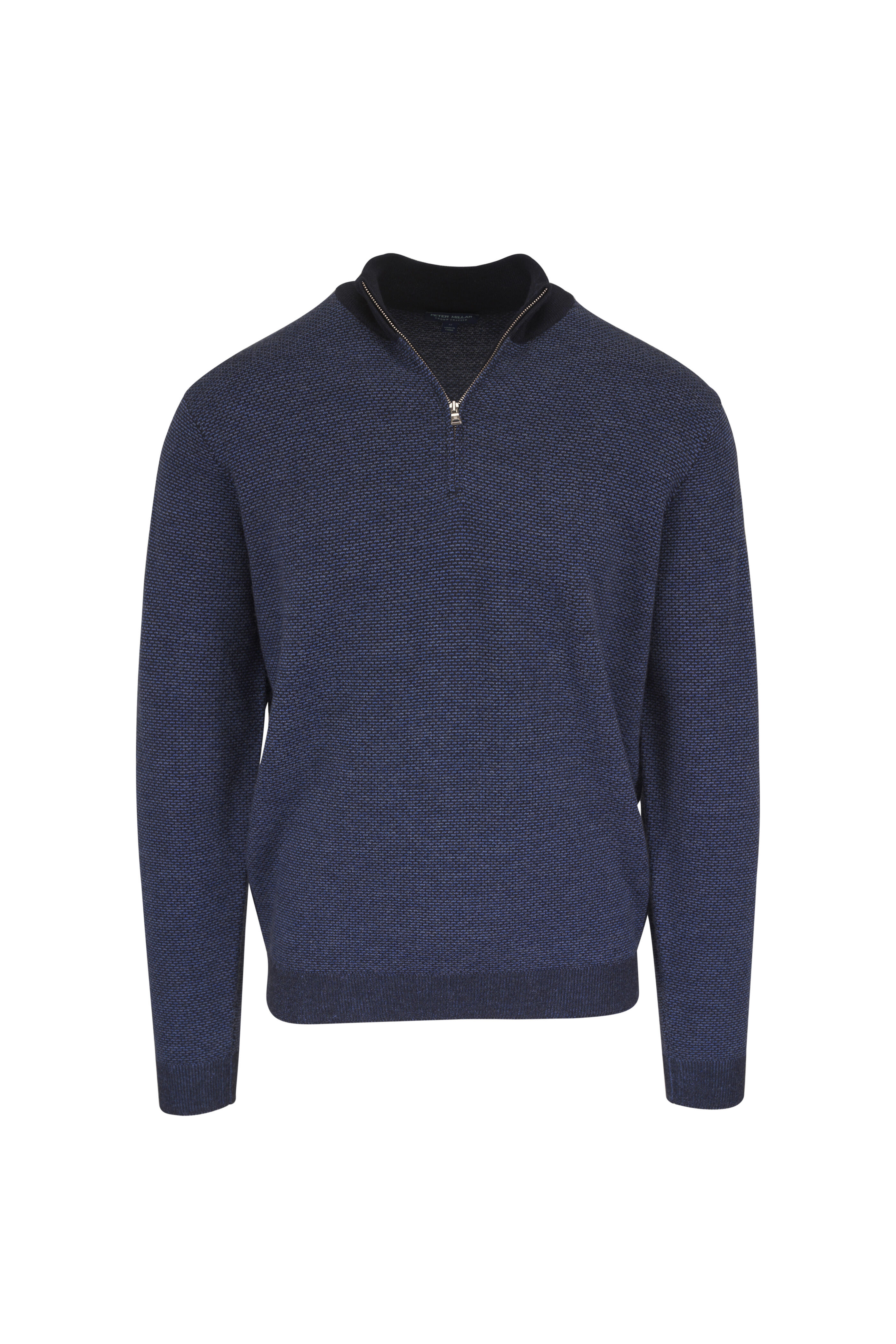 Peter Millar - Crown Crafted Ashland Blue Quarter Zip Sweater - view 1