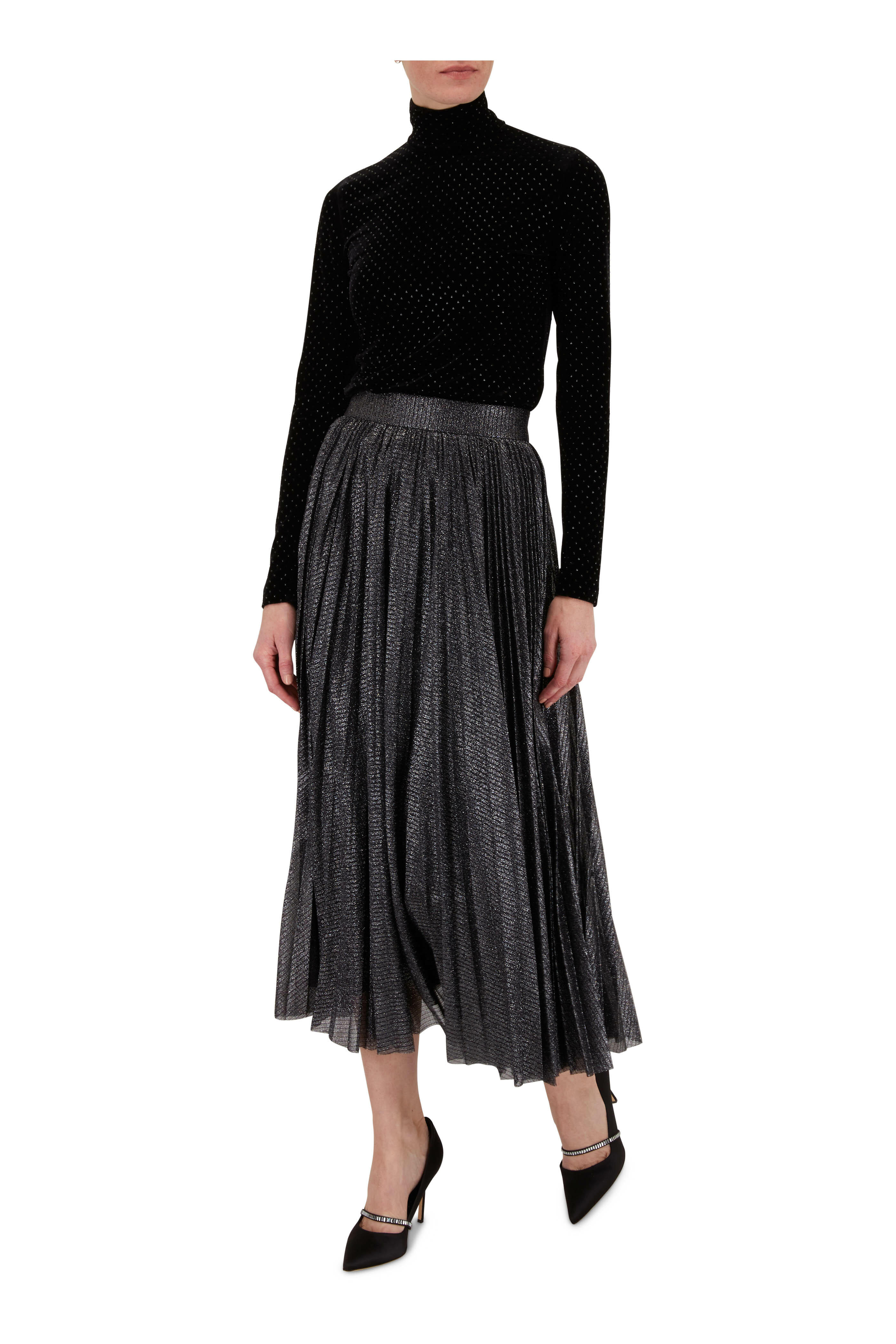 Akris Punto - Black Velvet Rhinestone Top