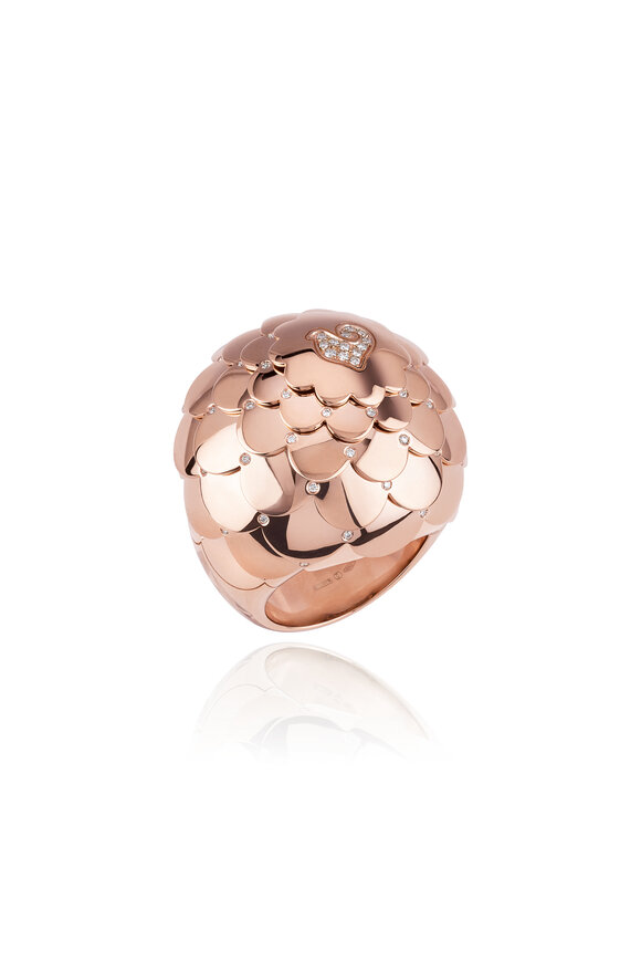 Chantecler Rose Gold Paillette Ring