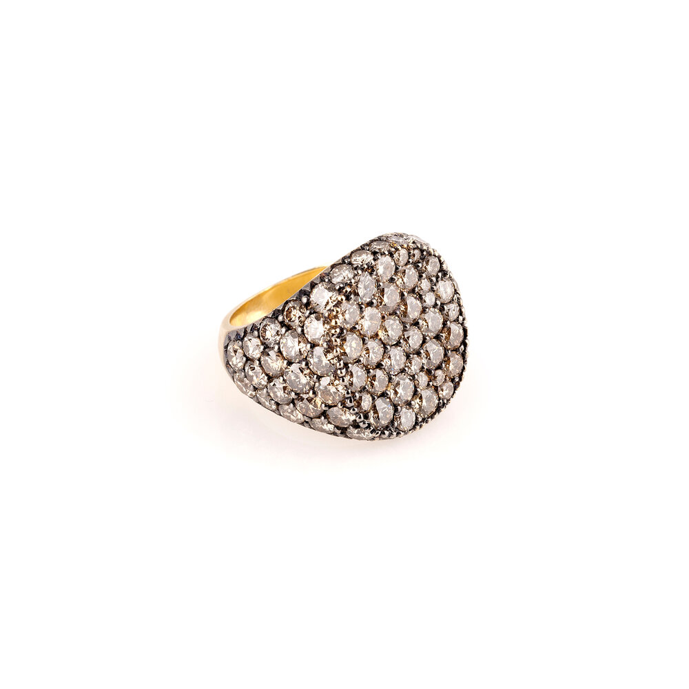 Sylva & Cie - 18K Yellow Gold Diamond Ghetto Chic Ring