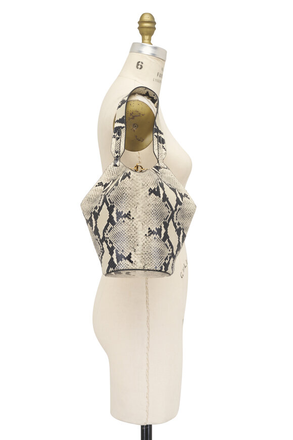 Khaite Mini Lotus Natural Embossed Leather Tote - view 6