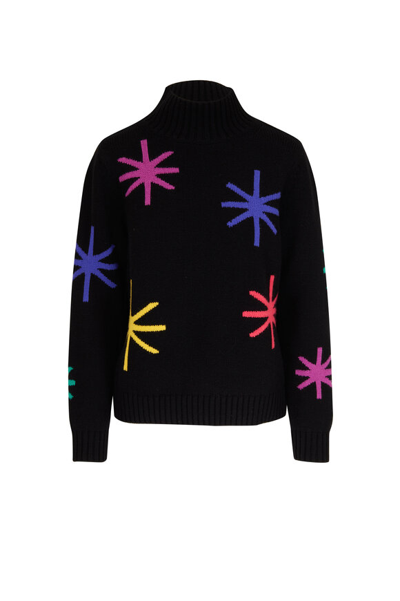 Chinti & Parker - Multicolor Snow-Patterned Piped Sweater
